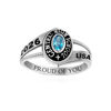 Picture of Custom Graduation Ring with Birthstone - Personalised College Ring with Name - Best Graduation Gift