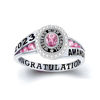 Picture of Custom Graduation Ring with Birthstone - Personalized College Ring with Name - Best Graduation Gift for Her