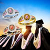 Picture of Custom Graduation Ring with Birthstone - Personalized College Ring with Name - Best Graduation Gift for Her