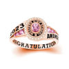 Picture of Custom Graduation Ring with Birthstone - Personalized College Ring with Name - Best Graduation Gift for Her