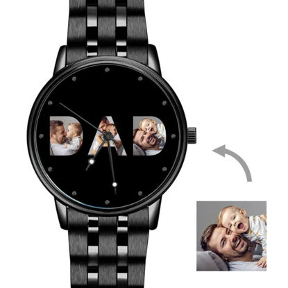 Picture of Father's Day Custom Engraved Photo Watch - Gift for Dad