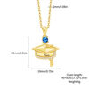 Picture of Custom Birthstone Graduation Necklace - Personalized College Necklace