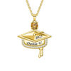 Picture of Custom Birthstone Graduation Necklace - Personalized College Necklace