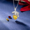 Picture of Custom Graduation Necklace with Heart Birthstone - Personalized College Necklace