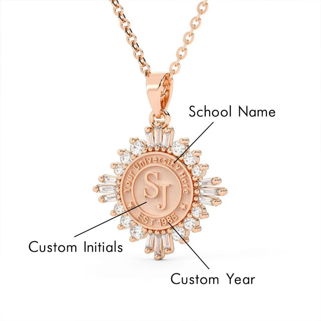 Picture of Custom Graduation Necklace - Personalized College Necklace with Name - Best Graduation Gift
