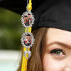 Picture of Custom Graduation Tassel Charm with Angel Wings - Personalized Graduation Cap Photo Charm
