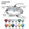 Picture of Custom Birthstone Graduation Ring - Personalized College Ring with Name - Best Graduation Gift for Her