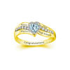 Picture of Custom Birthstone Graduation Ring - Personalized College Ring with Name - Best Graduation Gift for Her