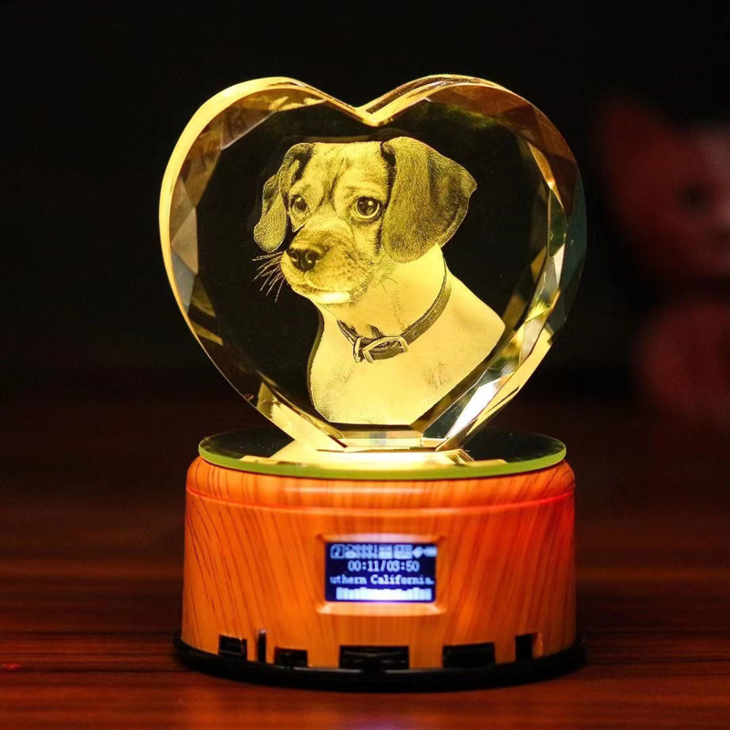 Picture of Custom 3D Crystal Photo in Heart