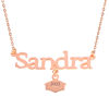 Picture of Graduation Cap Charm Necklace with Name -  Cooper Graduation Name Necklace