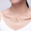Picture of Copper Graduation Nesting Circles With Birthstone Necklace - Graduation Jewelry
