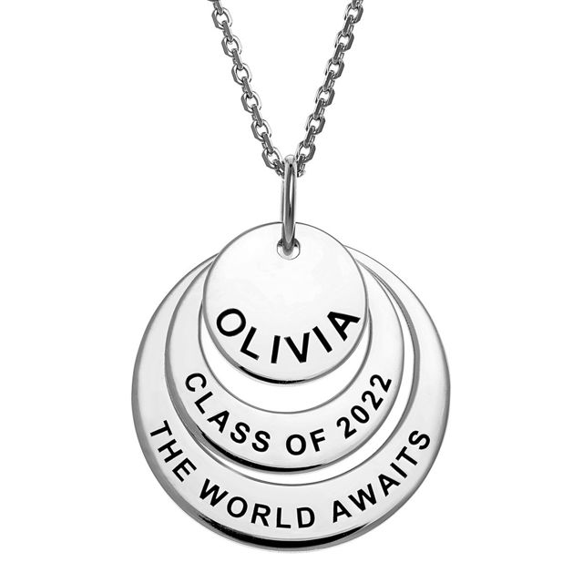 Picture of Copper Graduation Nesting Circles Necklace - Graduation Jewelry