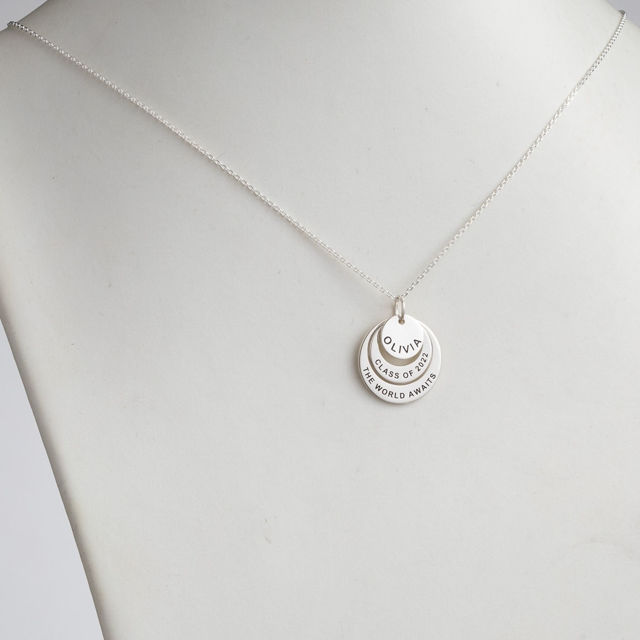 Picture of Copper Graduation Nesting Circles Necklace - Graduation Jewelry
