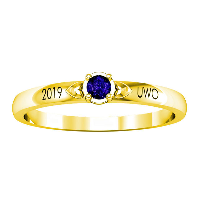 Picture of Heart Surrounded Solitaire Ring