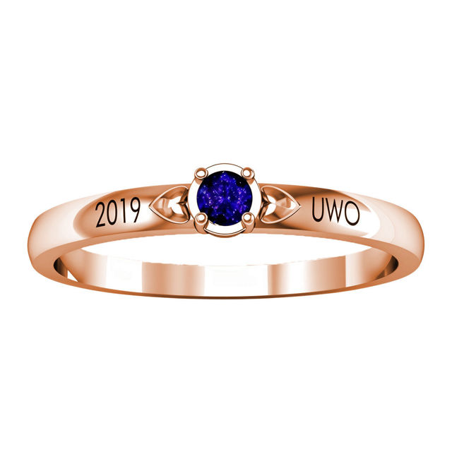 Picture of Heart Surrounded Solitaire Ring