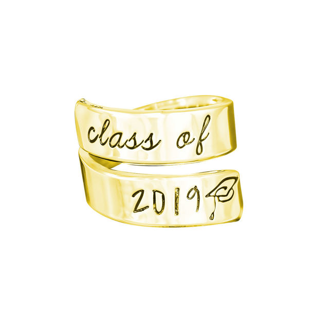 Picture of Class of 2019 Wrap Ring, Graduation Gift, Handmade Wrap Ring