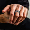 Picture of Copper Custom Graduation Ring with Birthstone - Personalized College Ring with Name