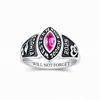 Picture of Copper Custom Graduation Ring with Birthstone - Personalized College Ring with Name - Graduation Gift for Her