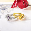 Picture of Custom Graduation Ring with Oval Birthstone - Personalized College Ring with Name - Graduation Gift for Her