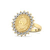 Picture of Custom School Badge Graduation Ring  - Personalized College Graduation Ring