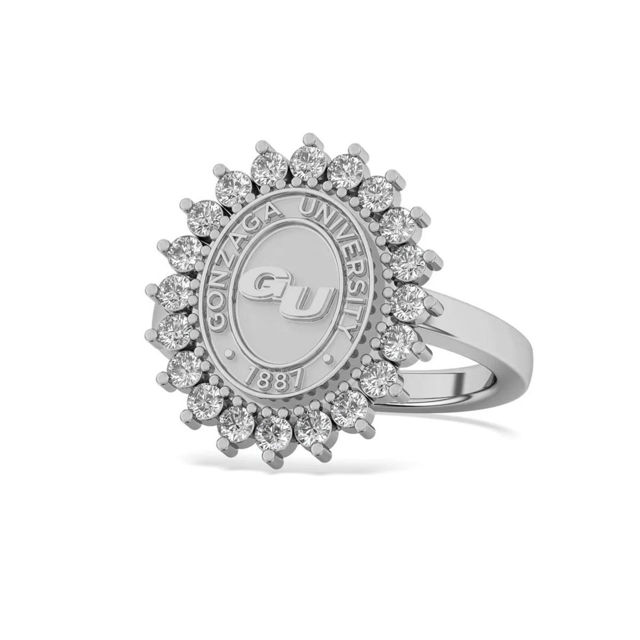 Picture of Custom School Badge Graduation Ring  - Personalized College Graduation Ring