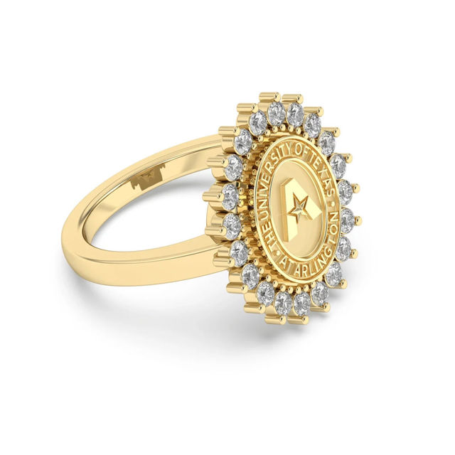 Picture of Custom School Badge Graduation Ring  - Personalized College Graduation Ring