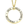 Picture of Custom Ring Circle Graduation Necklace - Personalized College Necklace