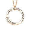 Picture of Custom Ring Circle Graduation Necklace - Personalized College Necklace