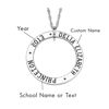 Picture of Custom Ring Circle Graduation Necklace - Personalized College Necklace
