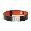 Picture of Father's Day gift - Custom Stainless Steel Bracelet Engraved Leather Bracelet for Men