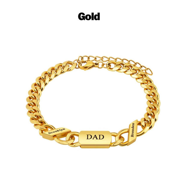 Picture of Custom Unsex Stainless Steel Bracelet - Engraved Bracelet for Father's Day Or Mother's Day