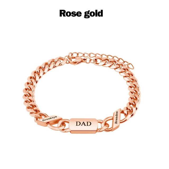 Picture of Custom Unsex Stainless Steel Bracelet - Engraved Bracelet for Father's Day Or Mother's Day