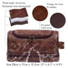 Picture of Custom Double Layer Leather Toiletry Bag - Personalized Groomsmen Gifts - Travel Bag For Men