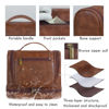 Picture of Custom Large Capacity Leather Toiletry Bag - Personalized Groomsmen Gifts - Travel Bag For Men