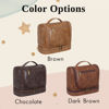 Picture of Custom Large Capacity Leather Toiletry Bag - Personalized Groomsmen Gifts - Travel Bag For Men