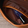 Picture of Custom Double Layer Leather Toiletry Bag for Men - Personalized Groomsmen Gifts - Gift for Dad