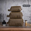 Picture of Custom Leather Toiletry Bag - Personalized Groomsmen Gifts - Travel Bag for Father's Day