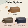 Picture of Custom Leather Toiletry Bag - Personalized Groomsmen Gifts - Travel Bag for Father's Day