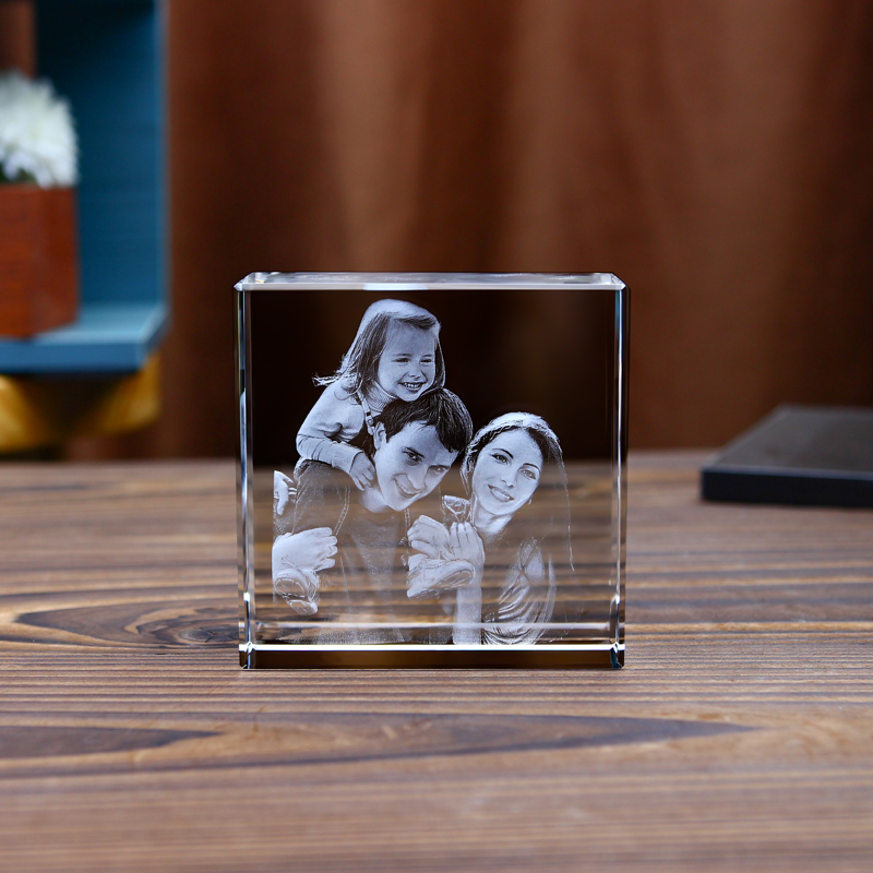 Picture of Custom Photo 3D Laser Crystal Square