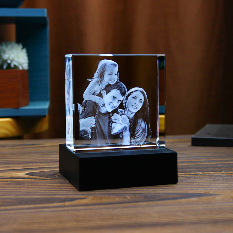 Picture of Custom Photo 3D Laser Crystal Square