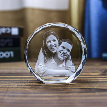 Picture of Custom Photo 3D Laser Crystal Sphere
