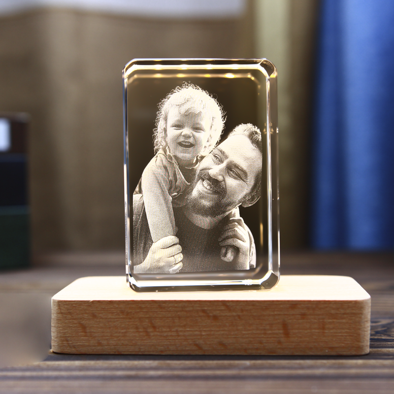 Picture of Custom Photo 3D Laser Crystal Rounded Corner Portrait