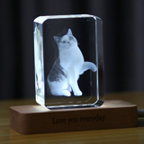Picture of Custom Photo 3D Laser Crystal Rounded Corner Portrait