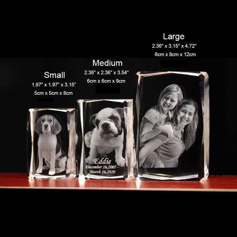 Picture of Custom Photo 3D Laser Crystal Portrait