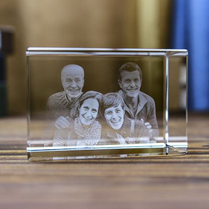 Picture of Custom Photo 3D Laser Crystal Landscape Straight Line