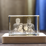 Picture of Custom Photo 3D Laser Crystal Landscape Straight Line