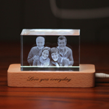 Picture of Custom Photo 3D Laser Crystal Landscape Straight Line