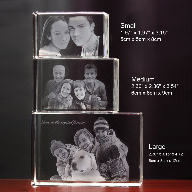 Picture of Custom Photo 3D Laser Crystal Landscape Straight Line