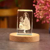 Picture of Custom Photo 3D Laser Crystal  Portrait Straight Line
