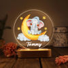 Picture of Custom Name Night Light for Kids - Personalized Sleeping Animal Night Lamp